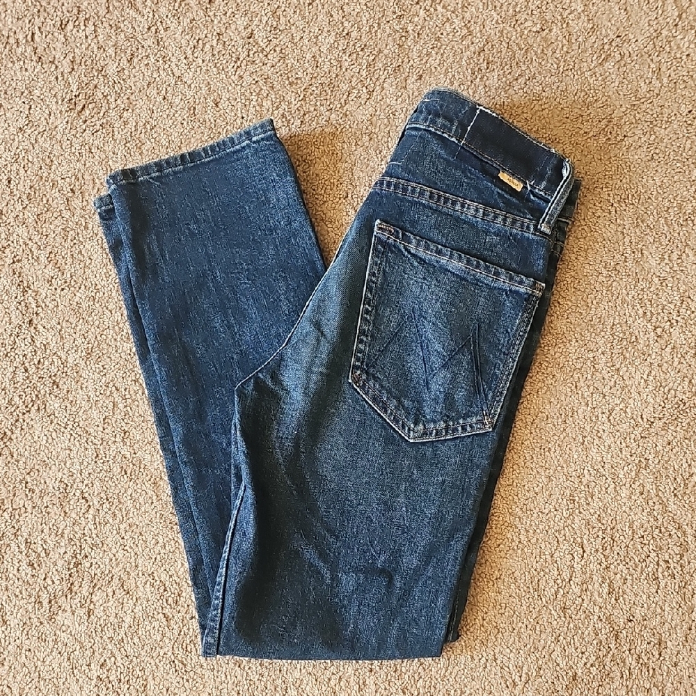 MOTHER Women's Ankle & Cropped Jeans - Dark Blue